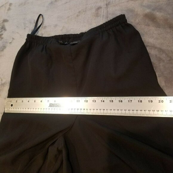 A.D. Originals Women's Size 10 Black High Rise Cropped Overlay Pants Beaded Hem - Picture 7 of 10